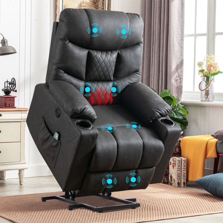 Lift assist standard power reclining full best sale body massage chair red barrel studio upholstery